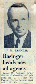 Newspaper clipping from 1966 announcing the firm's founding.